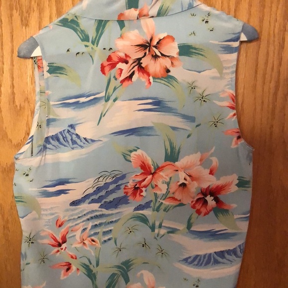 Equipment Hawaiian Silk Button Down Mini shirt dress size XS vintage - Picture 5 of 12